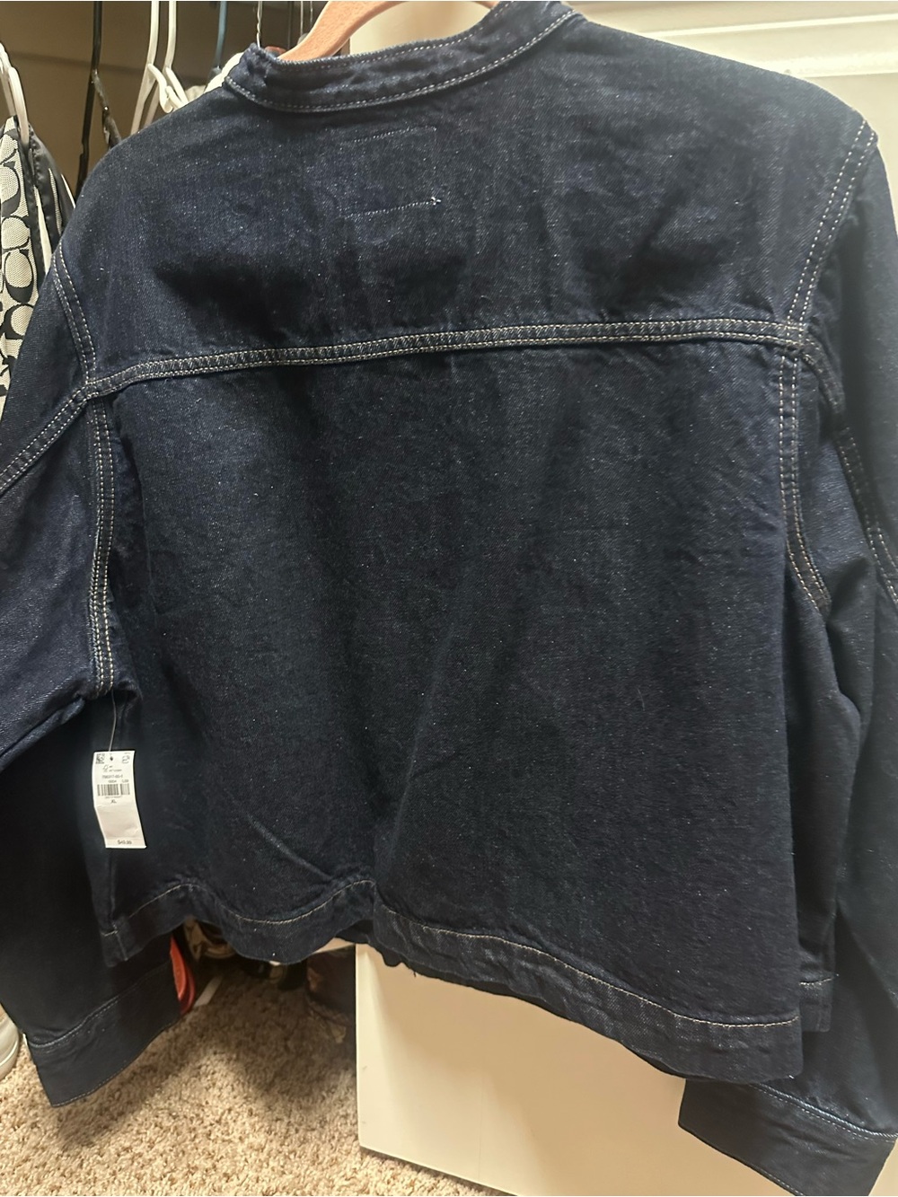 Old Navy Dark Blue Denim Jean Jacket - Picture 4 of 4